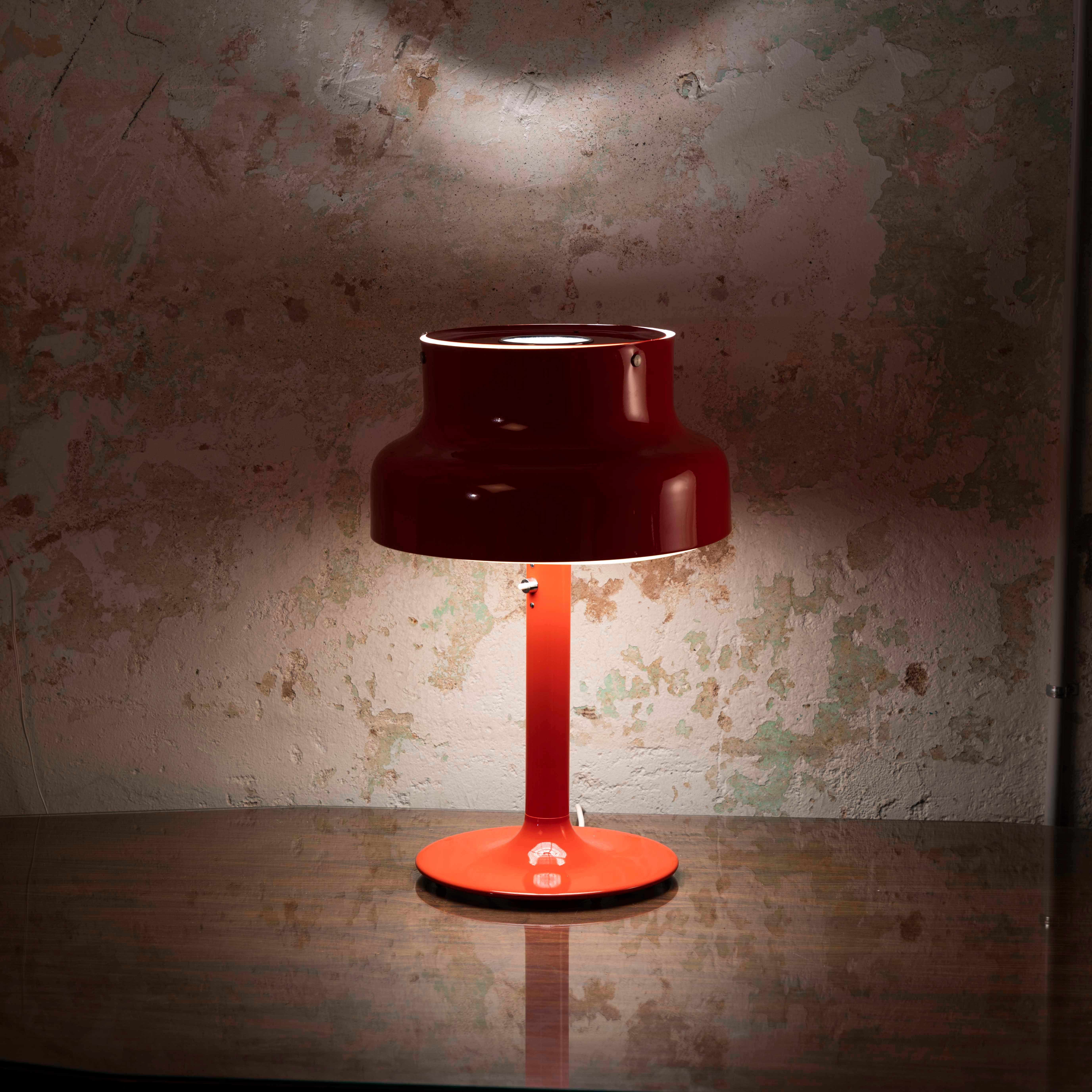 RED Bumling Table Lamp by Anders Pehrson for Ateljé Lyktan, 1970s In Good Condition In BARCELONA, ES