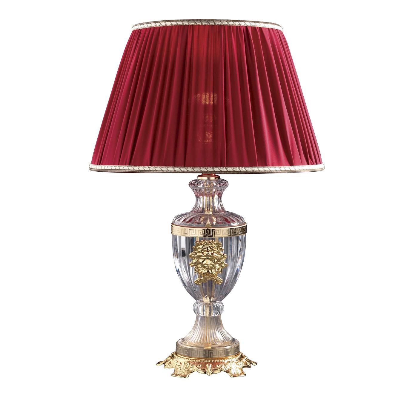 italien Lampe de bureau rouge en vente