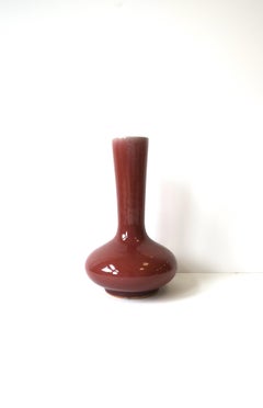 Red Burgundy Pottery Vase by Maitland-Smith
