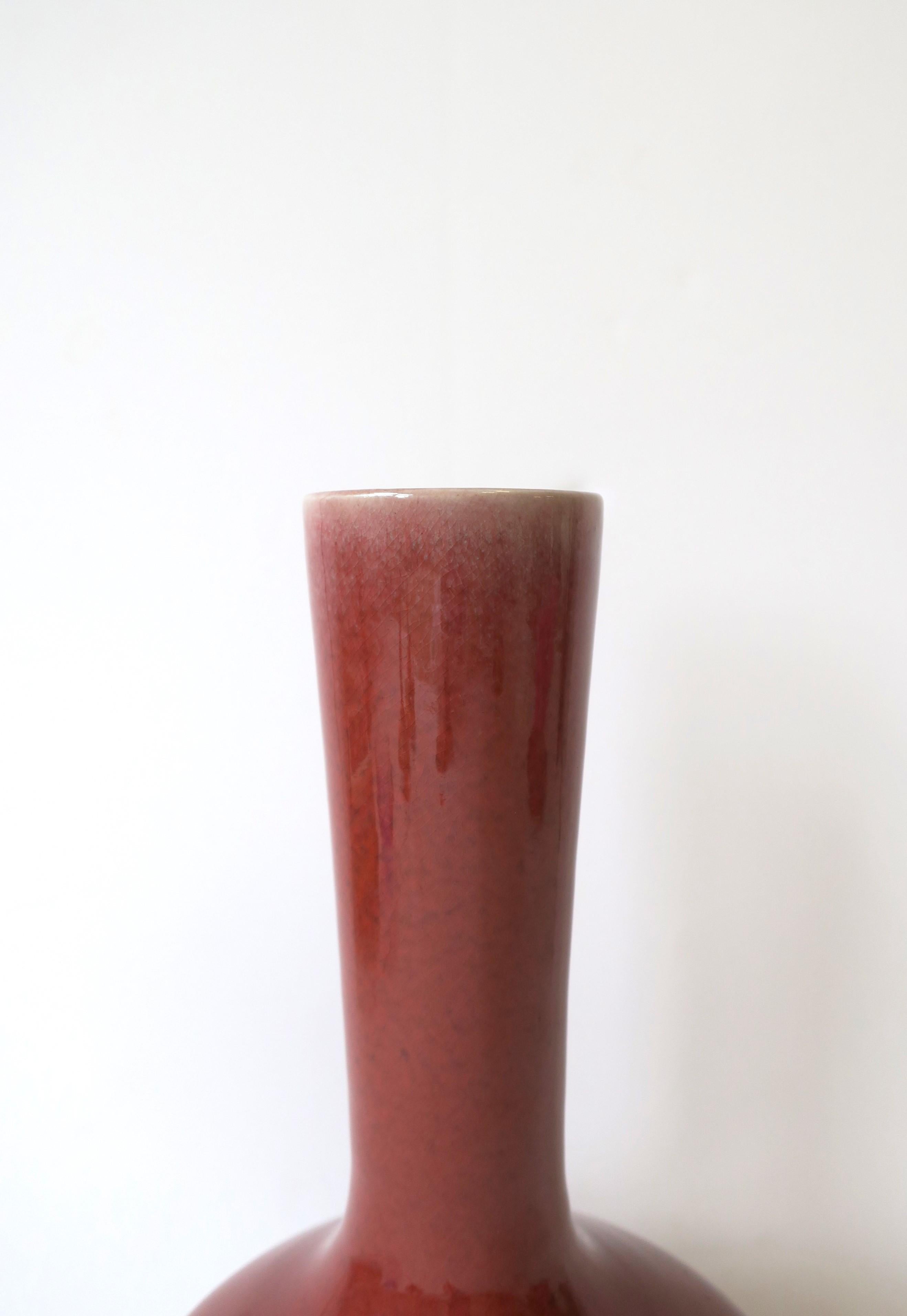 Red Burgundy Pottery Vase by Maitland-Smith 1