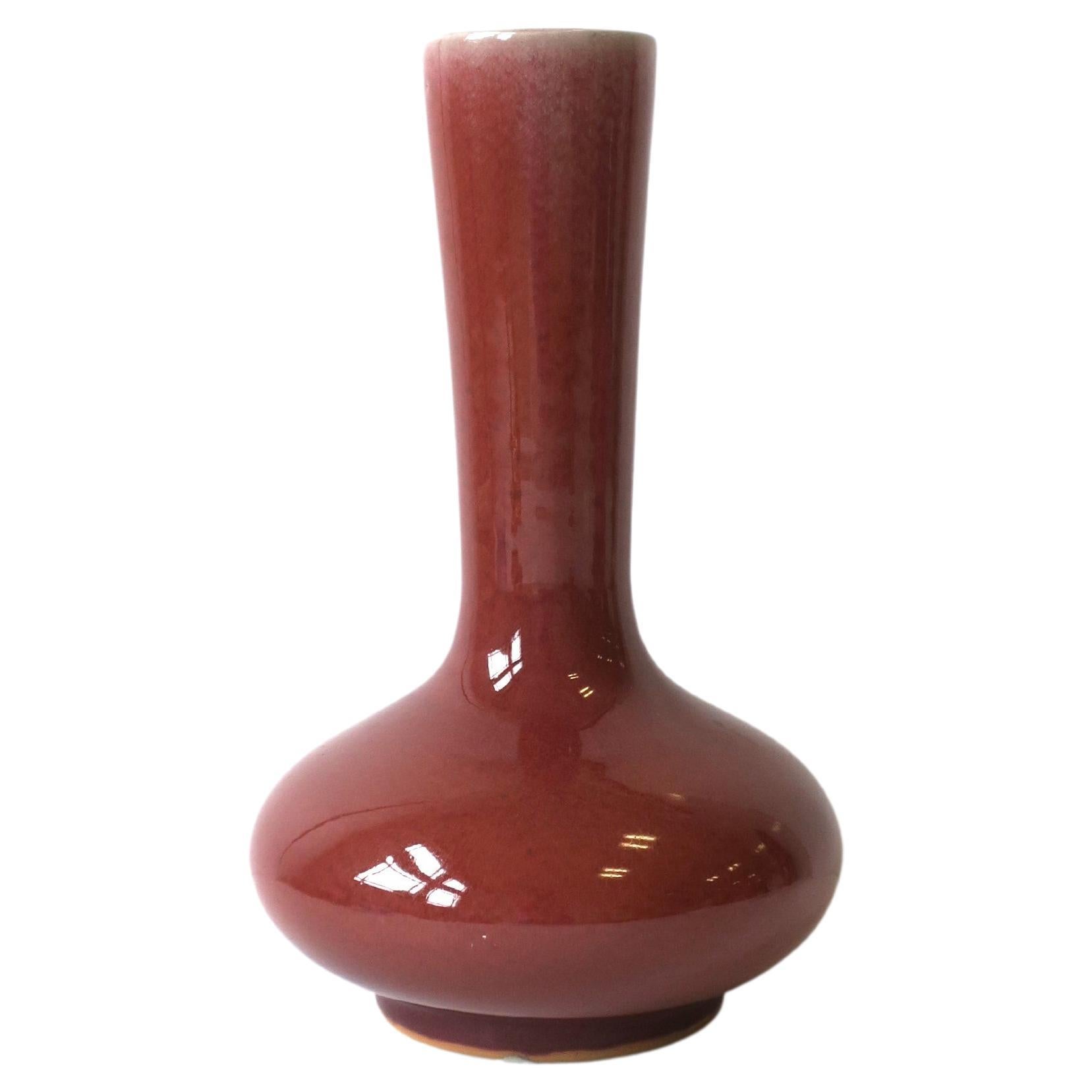Red Burgundy Pottery Vase by Maitland-Smith