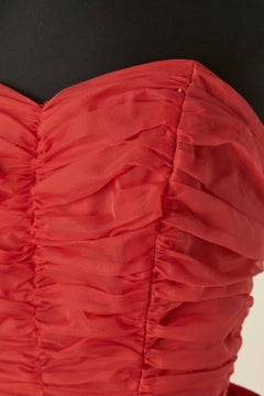 Red bustier Ball gown Circa 1950's