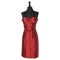 Red bustier cocktail dress Dolce & Gabbana
