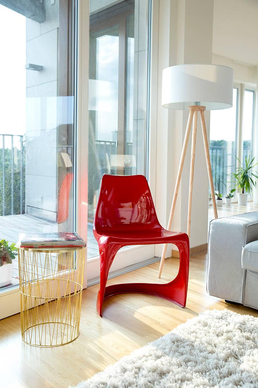 Rote Cado-Stühle, Steen Østergaard, 1960er Jahre (Moderne der Mitte des Jahrhunderts) im Angebot