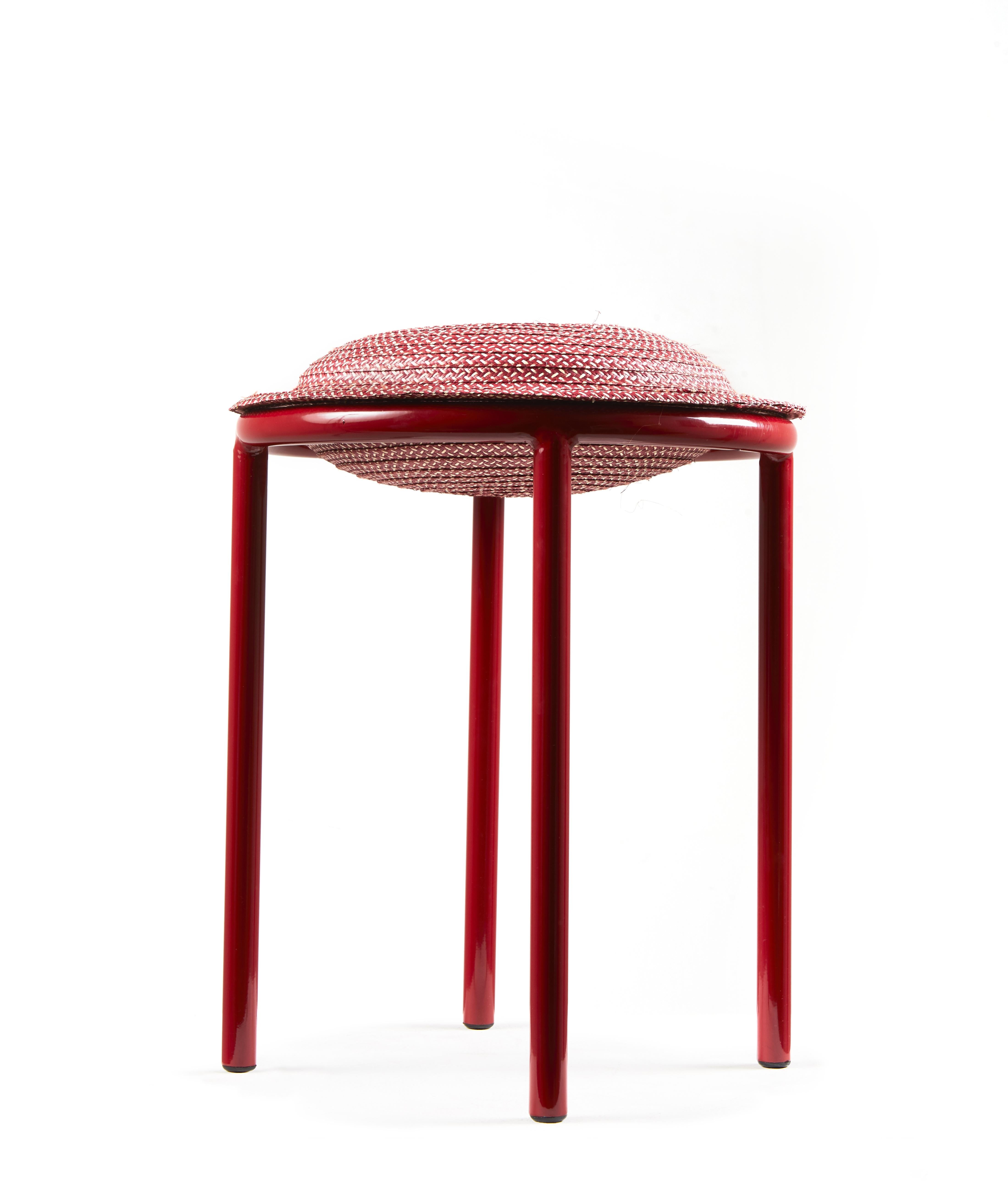 Red Cana Stool by Pauline Deltour In New Condition For Sale In Geneve, CH