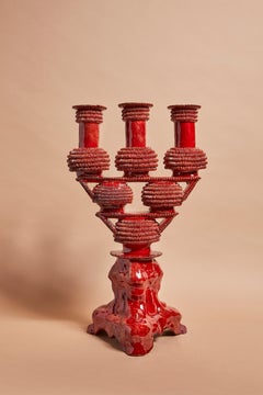 Red Candelabra by Objekti