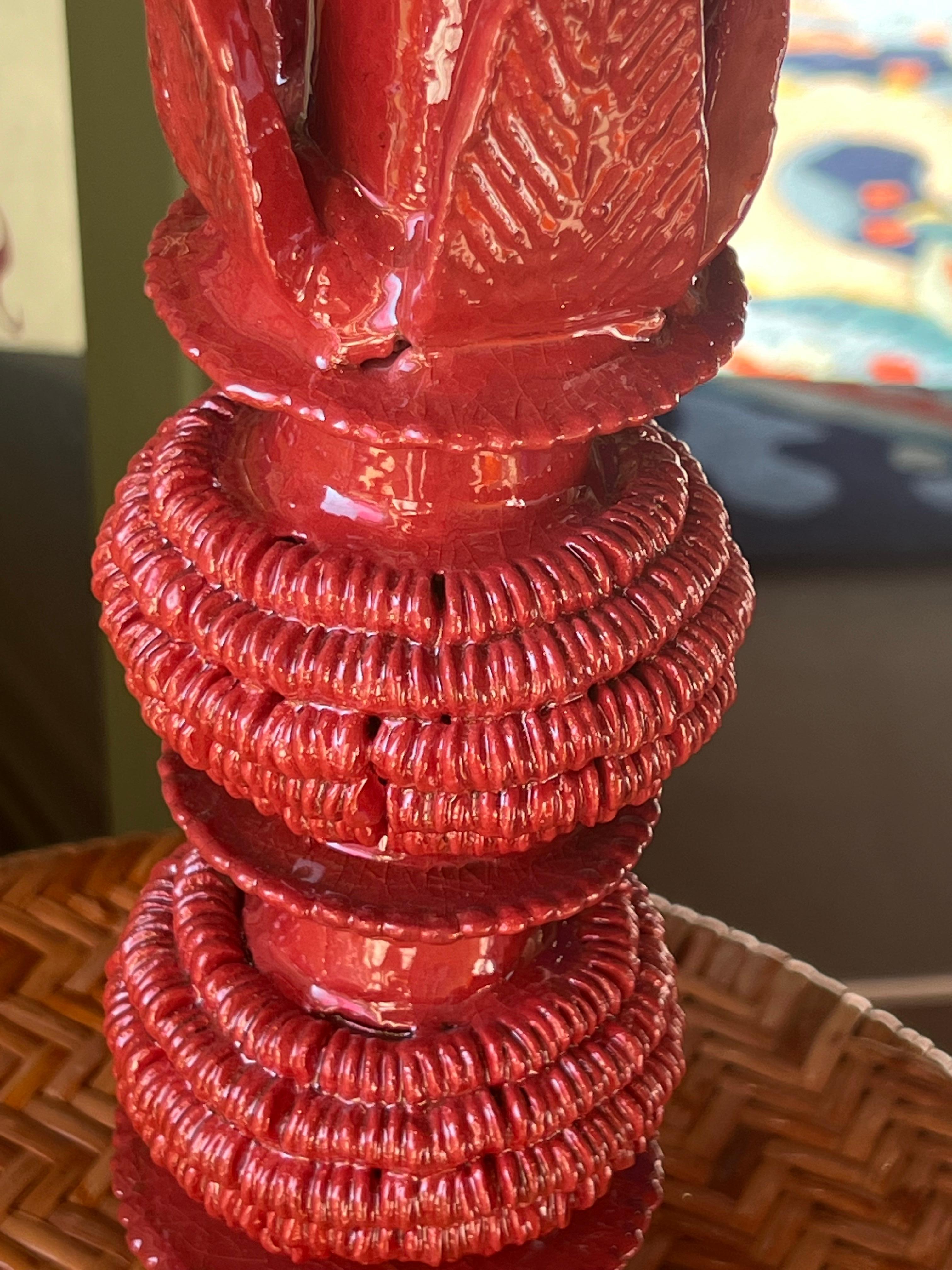 Bougeoir rouge par Objekti Neuf - En vente à London, GB