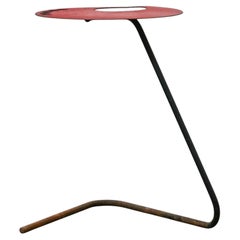 Red Cantilever Side Table, In the Manner of Mathieu Matégot
