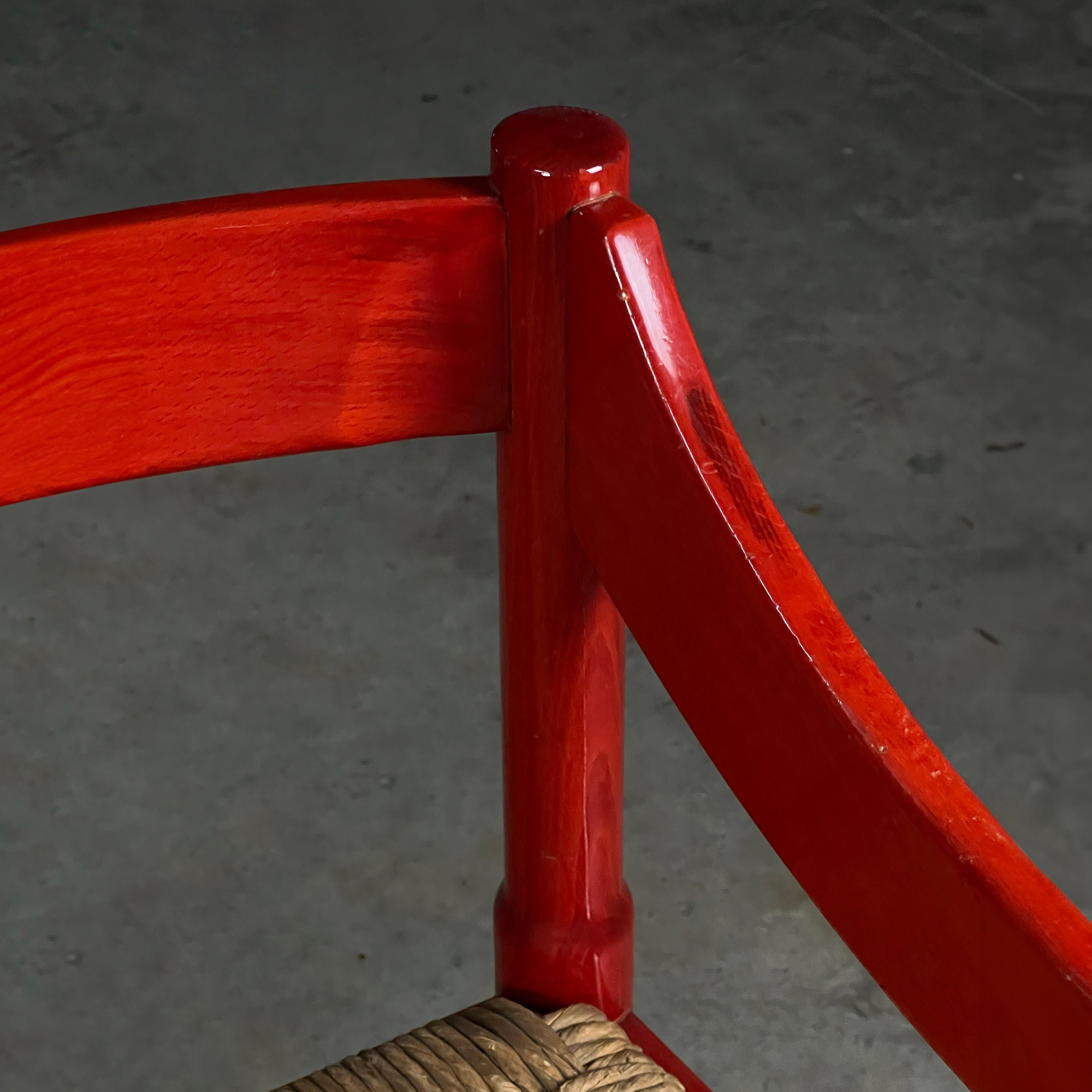 Roter Carimate-Stuhl von Vico Magistretti, Italien 1960er Jahre im Angebot 3