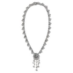 Costume Jewelry  Harry Winston Vintage Estate Diamonds Necklace Look