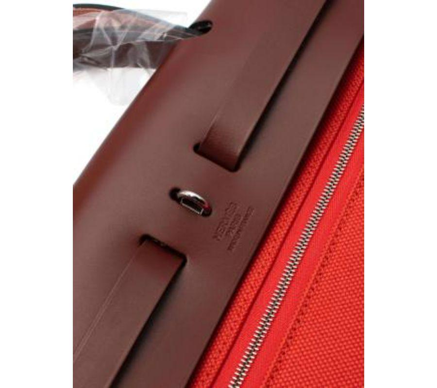 Hermes Red Cavas & Burgundy Leather Herbag Bag For Sale 3