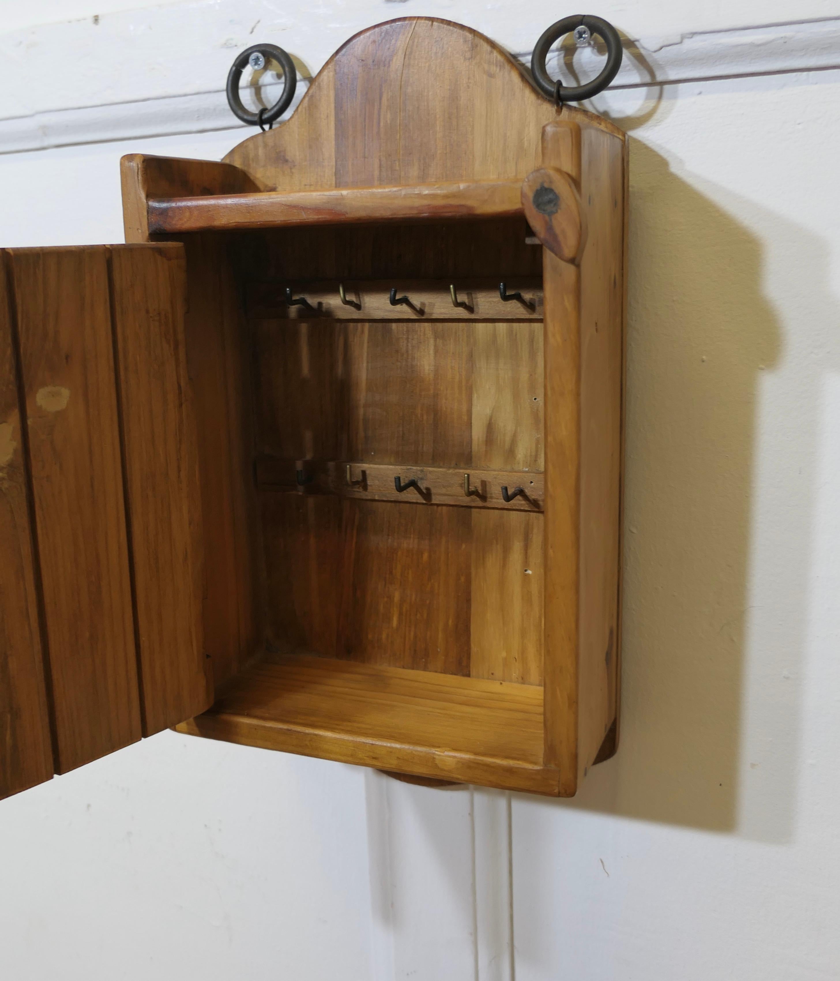Milieu du XXe siècle Armoire à clés de cèdre rouge   A  Armoire à clés robuste avec 10 crochets à l'intérieur, t en vente