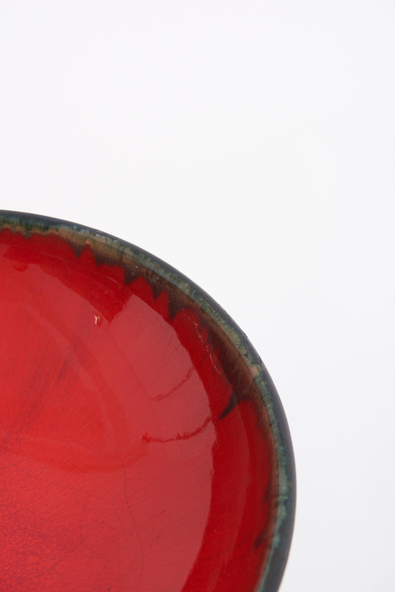Français Bol en céramique rouge de Lifas