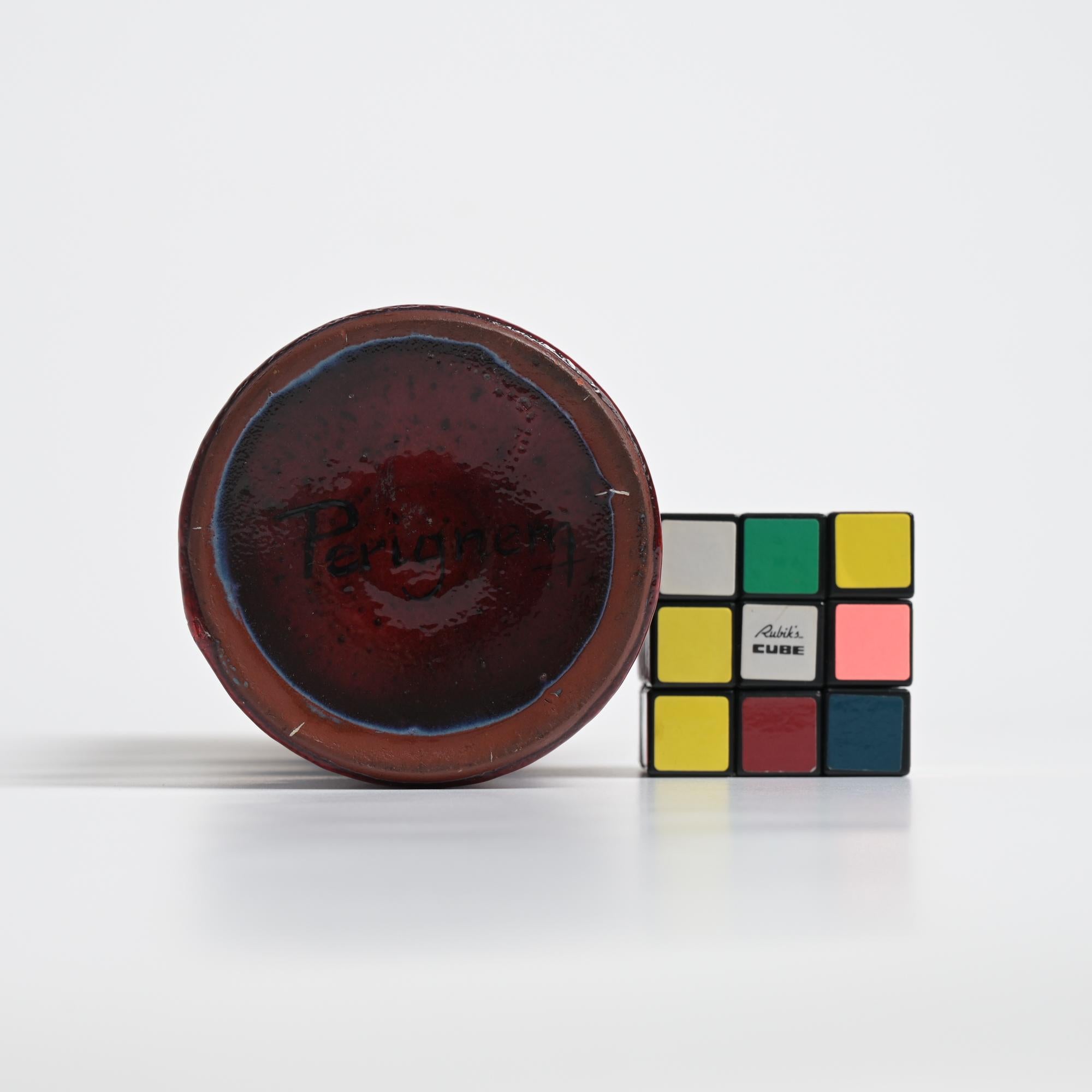 Red Ceramic Vase by Perignem For Sale 13