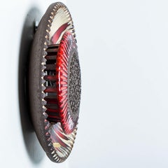 Lampada da parete in ceramica rossa, Danimarca, 1970