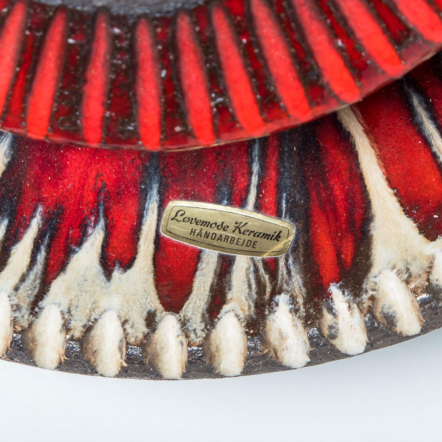Danois Applique murale en céramique rouge, Danemark, 1970 en vente