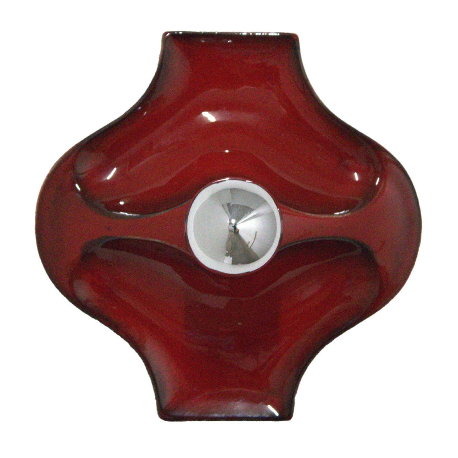 Red Ceramic Wall Lights by Hustadt Keramik, Germany, 1970 For Sale 3