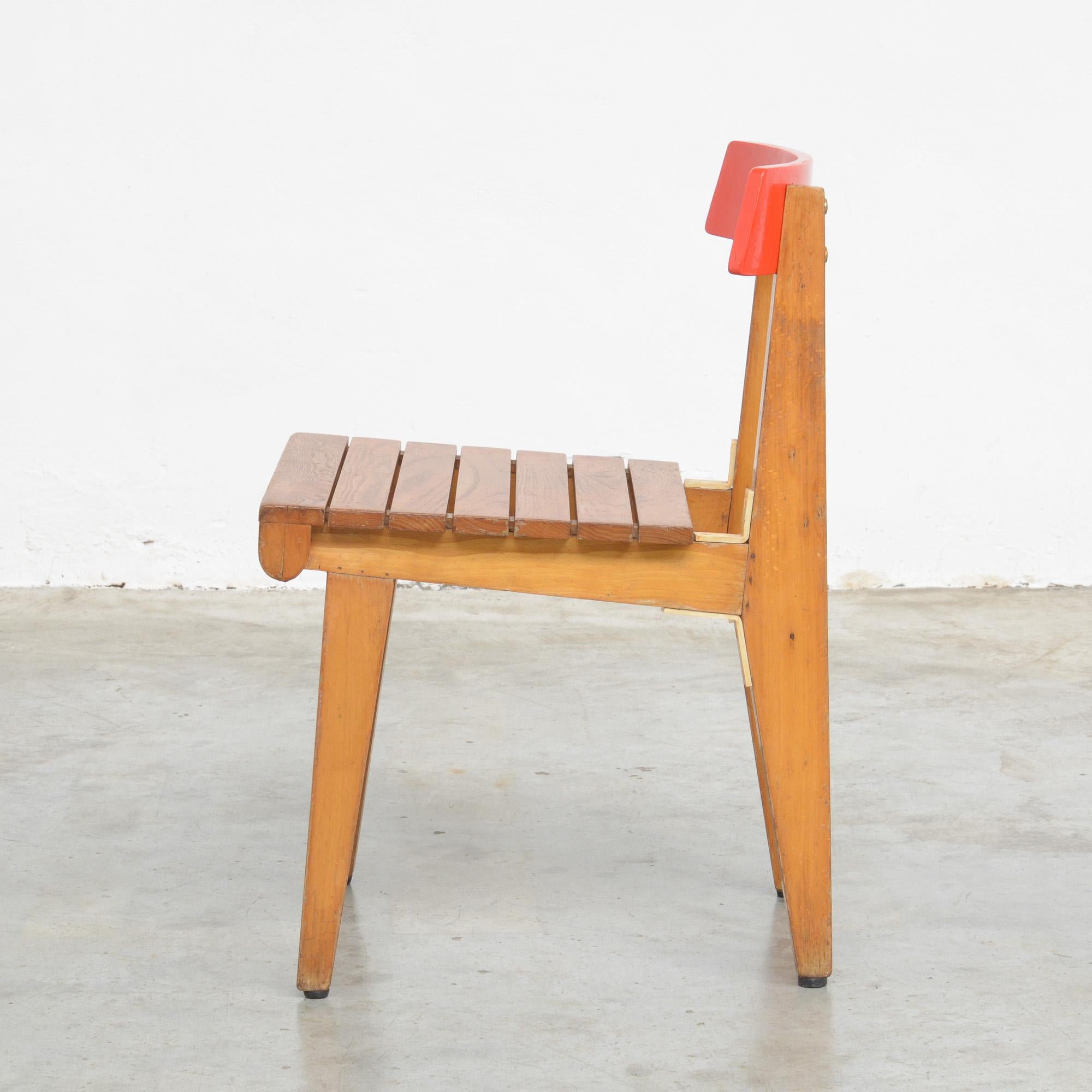 Mid-Century Modern Red chair A by Lucien Engels, 1957