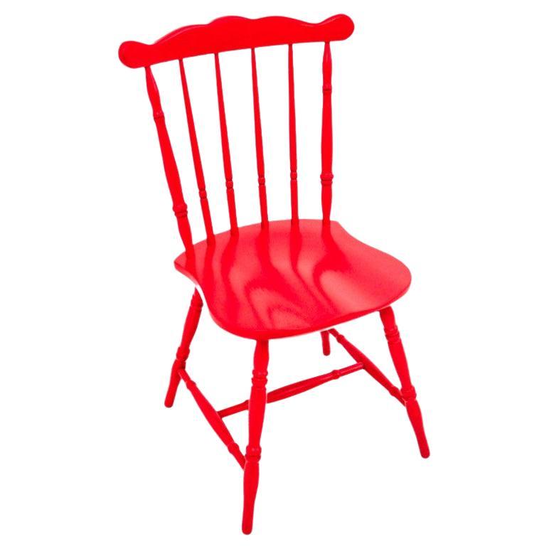 Red chair, Poland, 1940s. For Sale