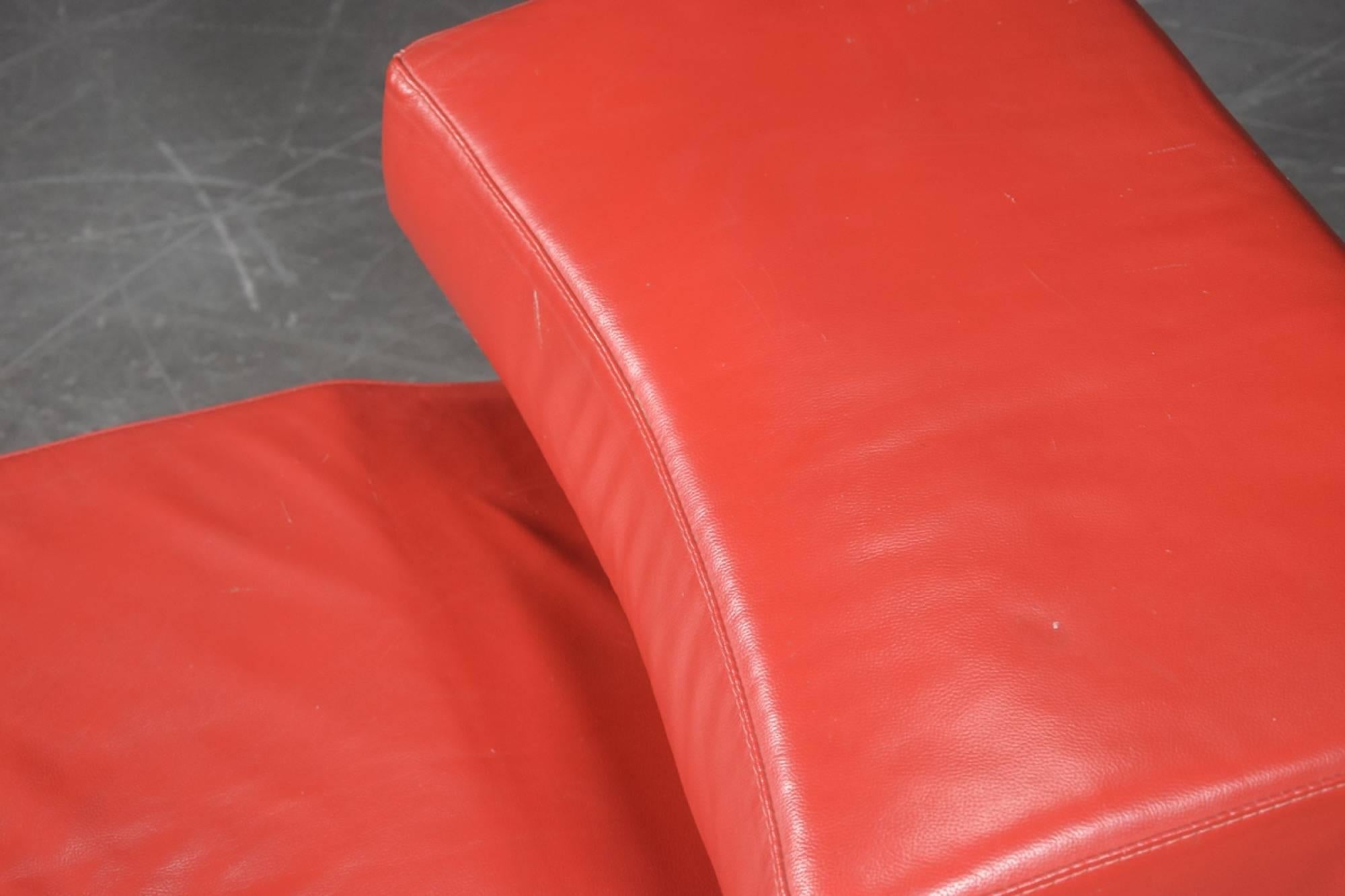 red chaise lounge chair