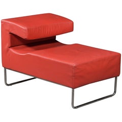Vintage Red Chaise Longue Chair
