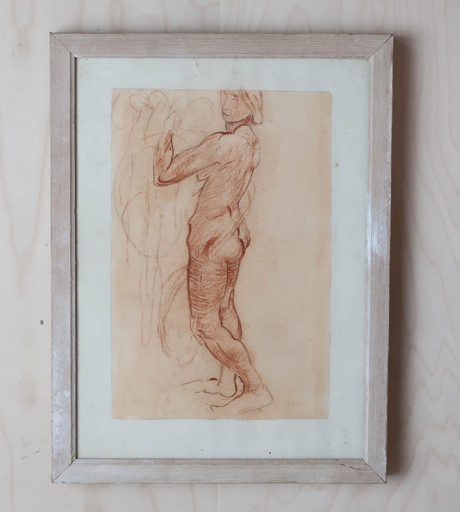 Wonderful red chalk drawing of a female nude

Artist unknown

Sitter unknown. 

Presented in an antique bleached pine frame



 