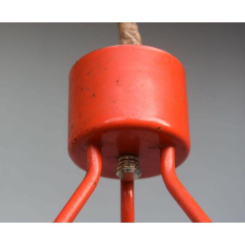 XX secolo Lampadario rosso a 3 luci, anni '80 in vendita
