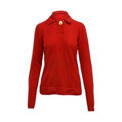 Red Chanel Boutique Long Sleeve Knit Top