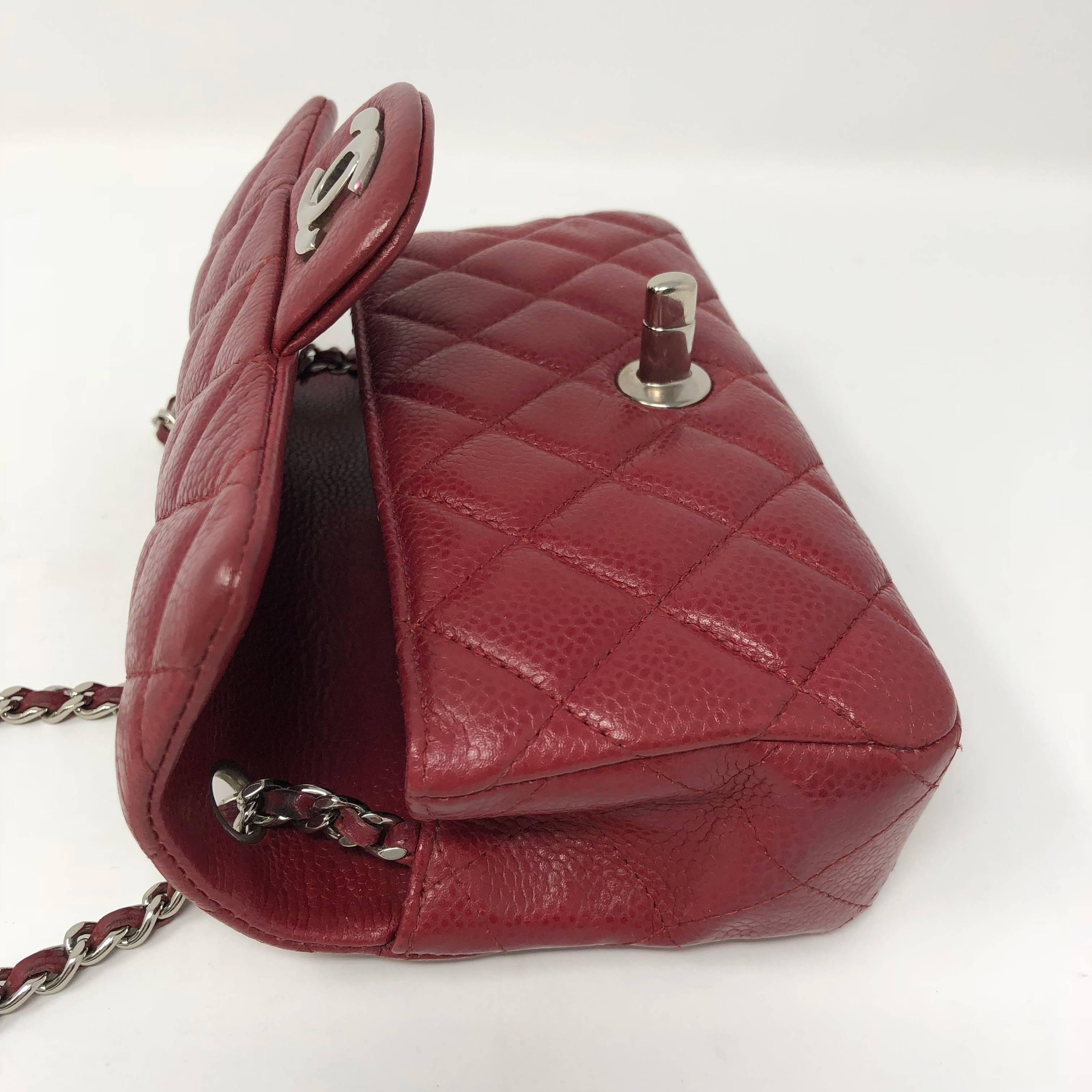 Red Chanel Mini Mini Leather Crossbody Bag 3