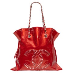 Red Chanel Patent Bon Bon Tote Bag