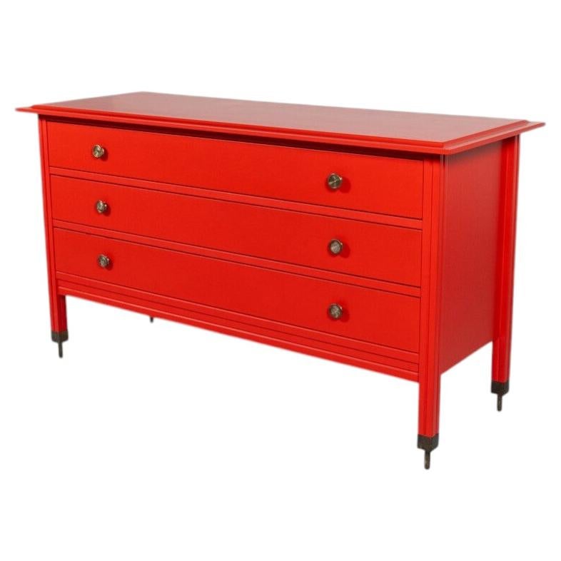 Red Chest of Drawers by Carlo de Carli, Italy, 1960s For Sale