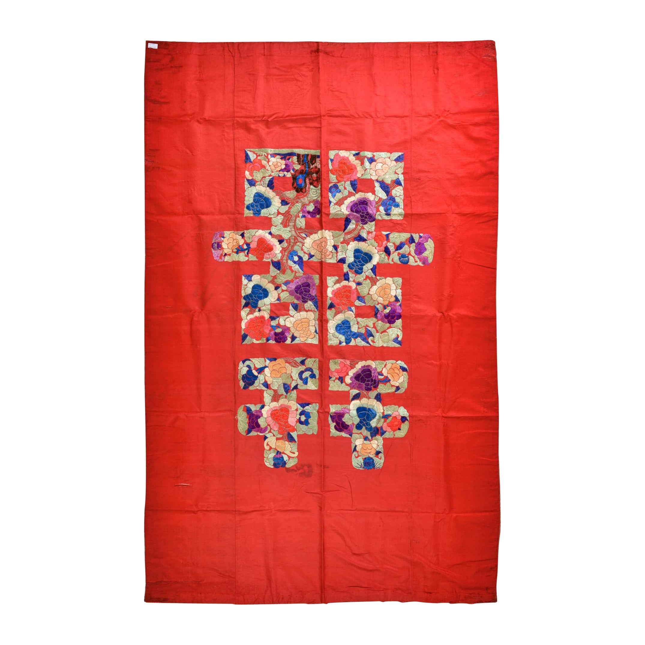 Rotes China besticktes Paneel im Angebot