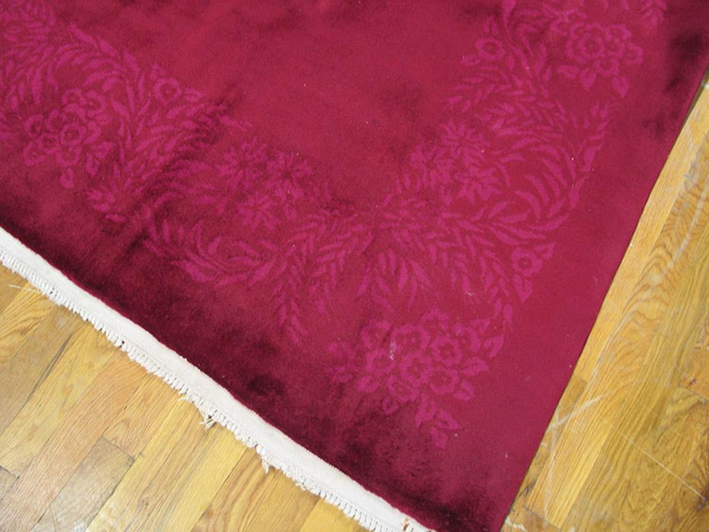 Hand-Knotted 1920s Chinese Art Deco Carpet ( 9' x 11'7