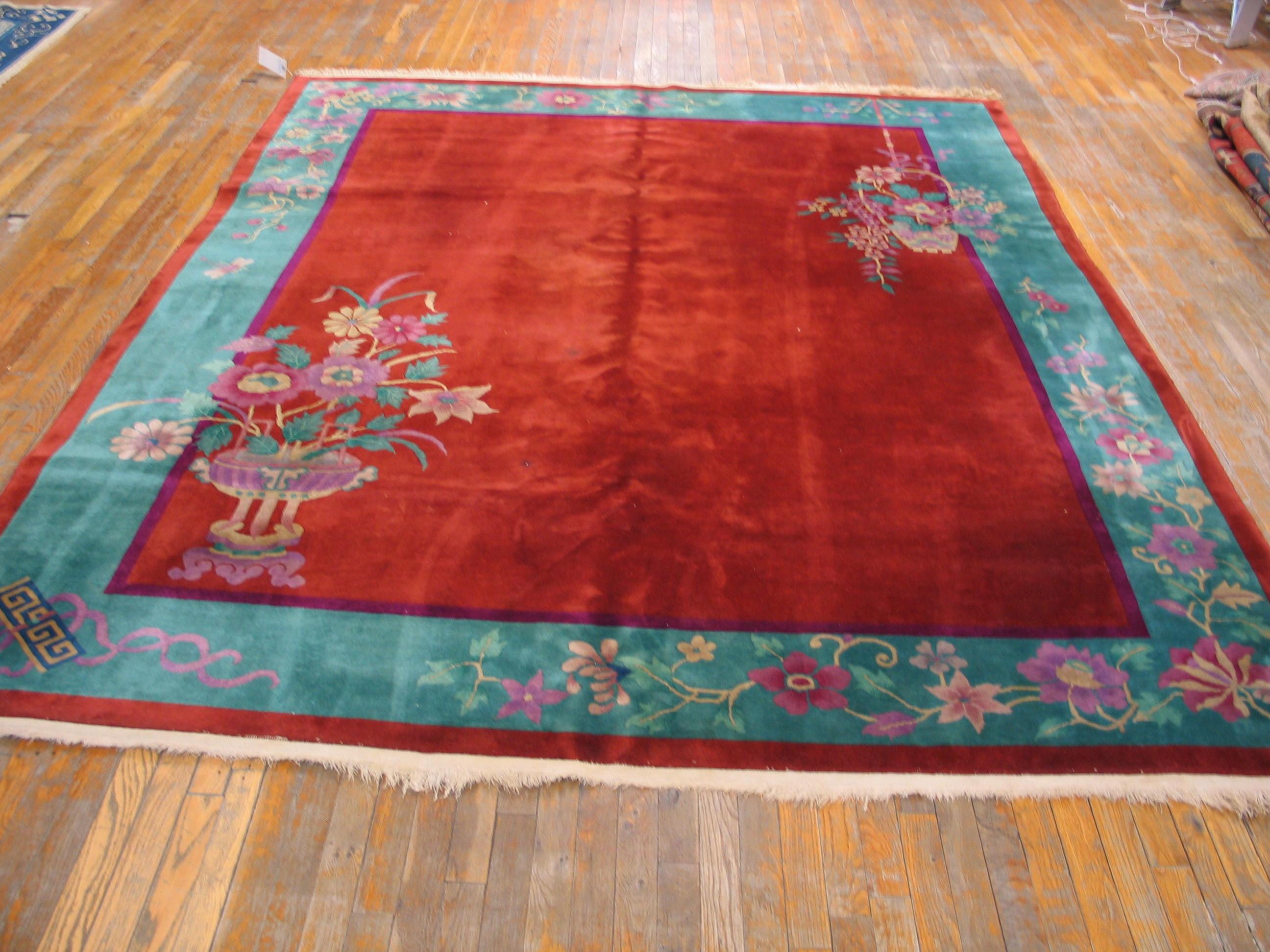 Antique Chinese Art Deco Carpet 8'0