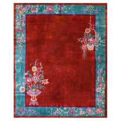 Tapis chinois antique Art Deco 8'0" x 9'8" 