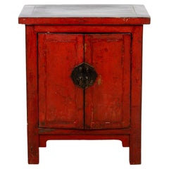 Red Chinese Commode