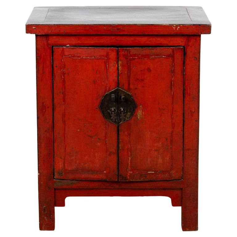 Red Chinese Commode For Sale at 1stDibs