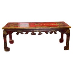 Tavolino da caffè Chinoiserie rosso