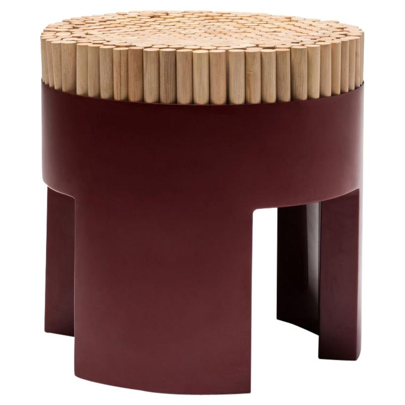 Red Chiquita Stool by Kenneth Cobonpue For Sale