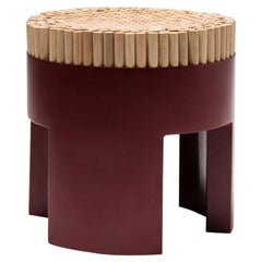 Red Chiquita Stool by Kenneth Cobonpue