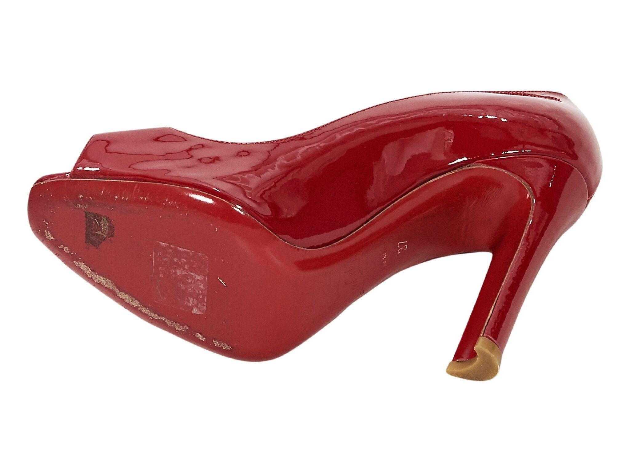 Women's Red Christian Louboutin Patent Leather Pumps