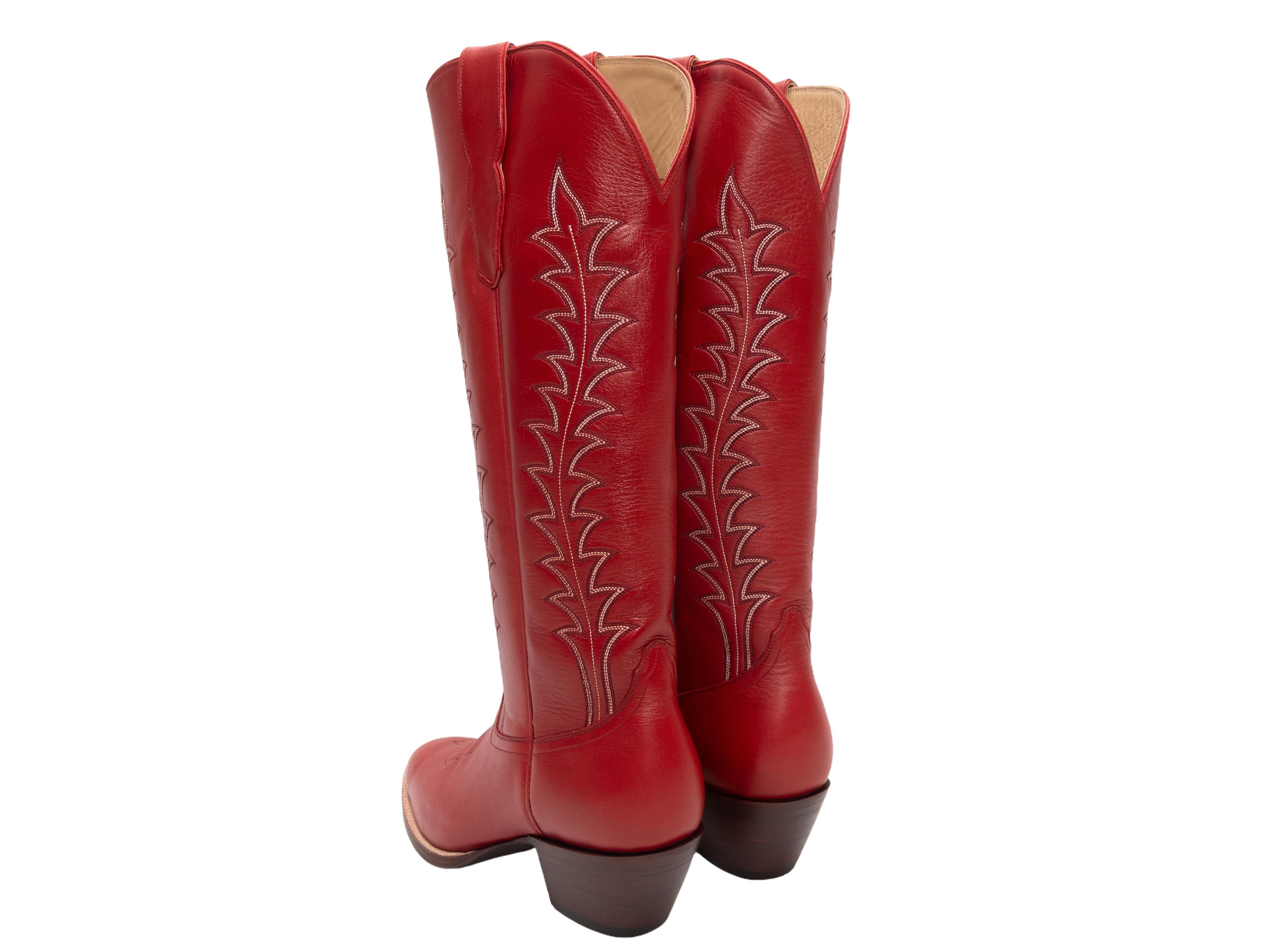 Red City Tall Cowboy Boots en cuir Taille 39 Bon état - En vente à New York, NY