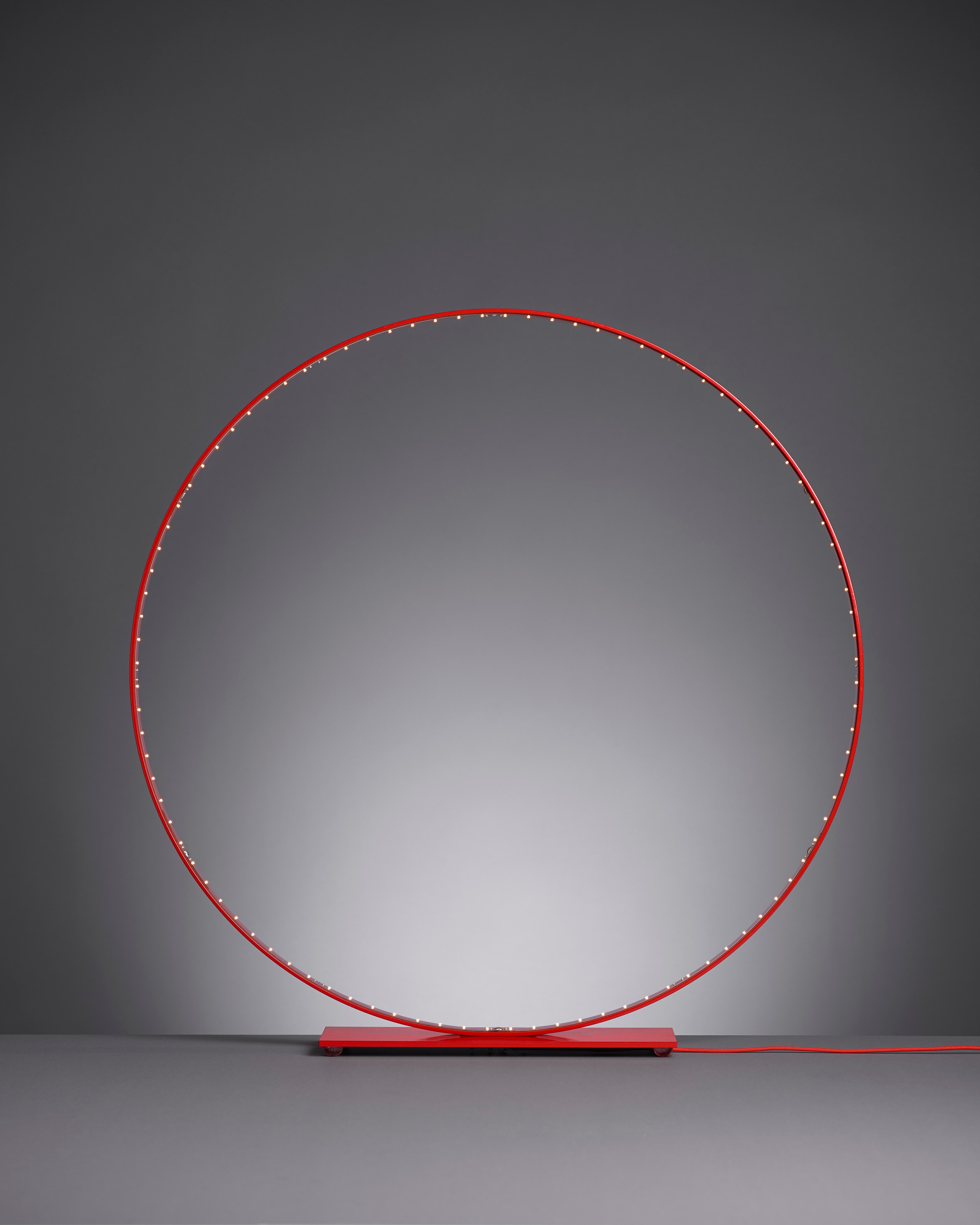 French Red Classic Table Lamp by Le Deun Luminaires For Sale