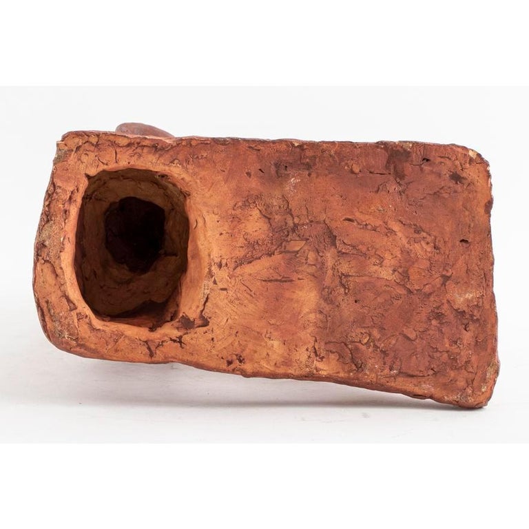 Red Clay Sculpture of a Seated Nude For Sale at 1stDibs