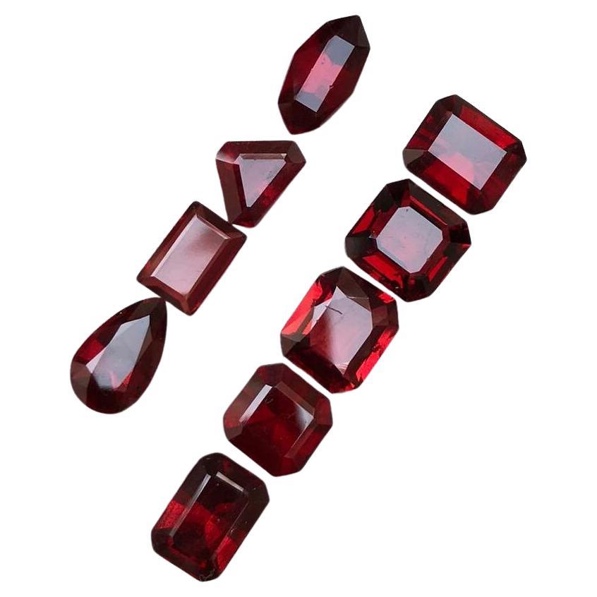 Red Color Multi Shaped Cuts Natural Rhodolite Garnet Lot Multi Size Gemstones For Sale