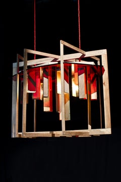 Red Coloured Blooming Skyline Chandelier by Hillsideout