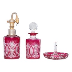 Red-Coloured Glass Hygiene & Vanity Object