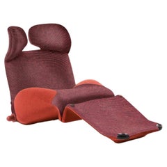 Fauteuil Wink combinant les couleurs rouges de Toshiyuki Kita pour Cassina