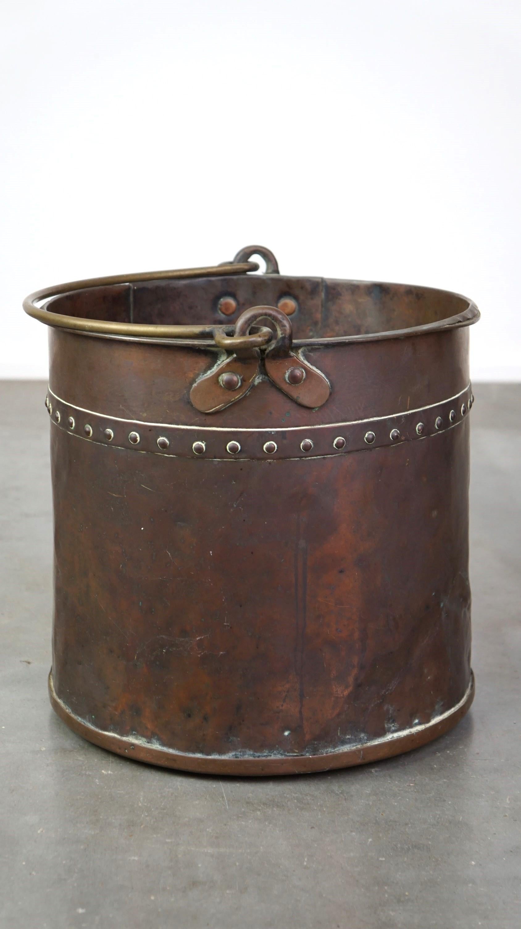 Hand-Crafted Red copper kettle/ hearth bucket/ flower pot