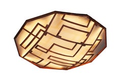 Colgante Polígono Cobre Rojo Led Siglo XXI